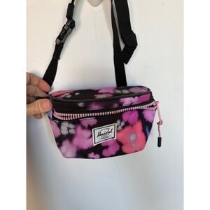 Herschel Supply Co Twelve Hip Pack Pink Purple Floral Tie Fanny Pack Waist Bag